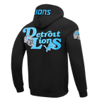 NFL DETROIT LIONS SOUVENIR MEN'S FLEECE PULLOVER HOODIE (BLACK)
