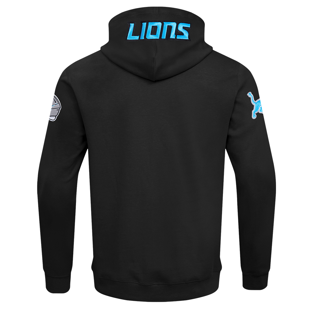 NFL DETROIT LIONS CLASSIC WIND SUIT CHANDAIL À CAPUCHON TISSÉ À GLISSIÈRE POUR HOMME (NOIR)