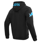NFL DETROIT LIONS CLASSIC WIND SUIT CHANDAIL À CAPUCHON TISSÉ À GLISSIÈRE POUR HOMME (NOIR)