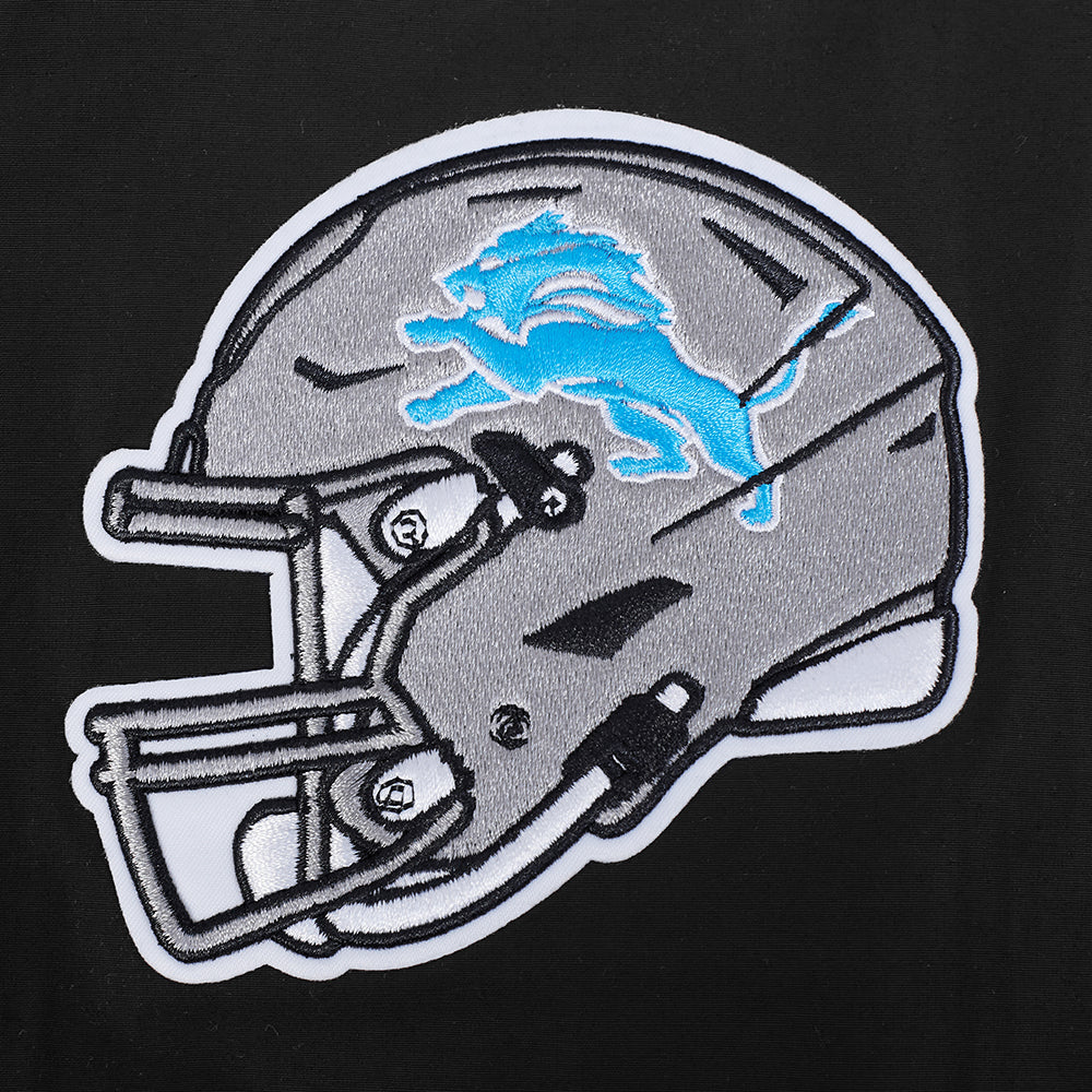 NFL DETROIT LIONS CLASSIC WIND SUIT CHANDAIL À CAPUCHON TISSÉ À GLISSIÈRE POUR HOMME (NOIR)