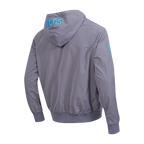NFL DETROIT LIONS CLASSIC WIND SUIT MEN'S WOVEN FULL ZIP PULLOVER HOODIE (GRAY)