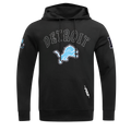 NFL DETROIT LIONS REBEL ATHLETICS MEN'S FLC PO HOODIE (BLACK)