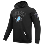 NFL DETROIT LIONS REBEL ATHLETICS MEN'S FLC PO HOODIE (BLACK)