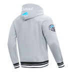 NFL DETROIT LIONS TEAM BADGE CHANDAIL À CAPUCHON CÔTELÉ POUR HOMME (GRIS CHINÉ/NOIR)