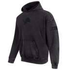 NFL DETROIT LIONS WASHED CLASSIC CHANDAIL À CAPUCHON POUR HOMME (NOIR DÉLAVÉ)