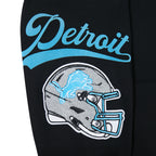 NFL DETROIT LIONS LIVING LARGE MEN'S DROP SHOULDER FLC PO HOODIE (BLACK)