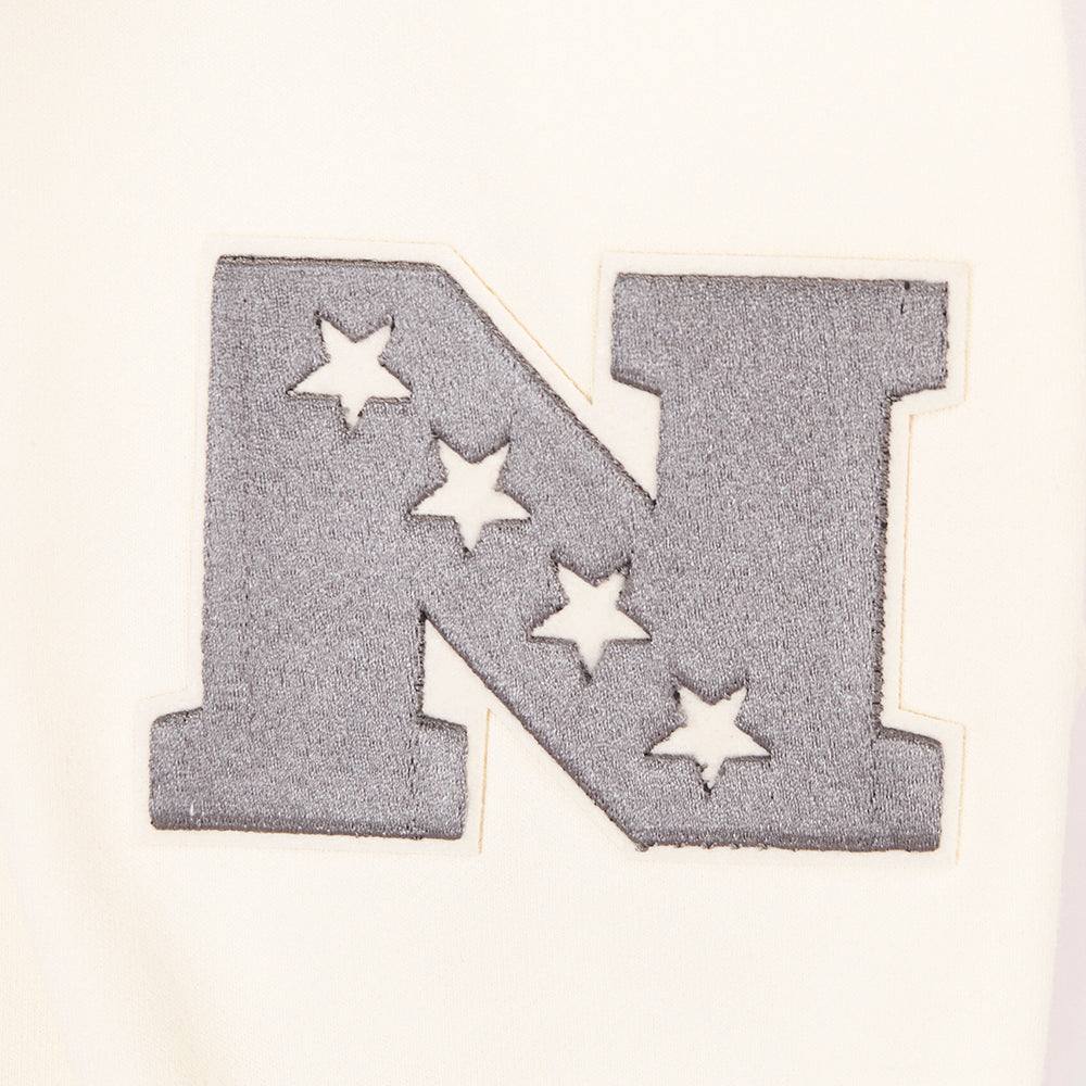 NFL DETROIT LIONS STREET TEAM MEN'S DROP SHOULDER FLC CREWNECK (EGGSHELL)