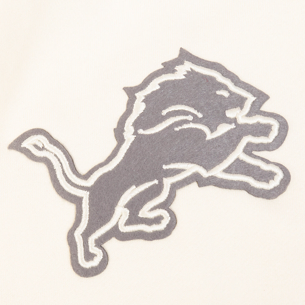 NFL DETROIT LIONS STREET TEAM MEN'S DROP SHOULDER FLC CREWNECK (EGGSHELL)