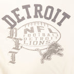 NFL DETROIT LIONS STREET TEAM MEN'S DROP SHOULDER FLC CREWNECK (EGGSHELL)