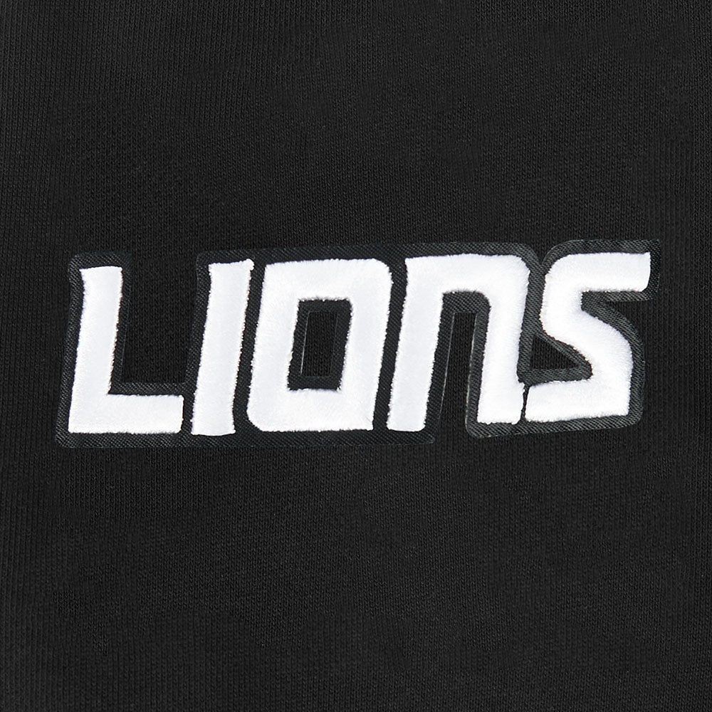 NFL DETROIT LIONS CITY ARCH MEN'S FLC CREWNECK (BLACK)