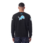 NFL DETROIT LIONS CITY ARCH MEN'S FLC CREWNECK (BLACK)