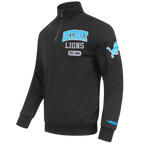 NFL DETROIT LIONS CITY ARCH HAUT EN MOLLETON À GLISSIÈRE AU QUART POUR HOMME (NOIR)
