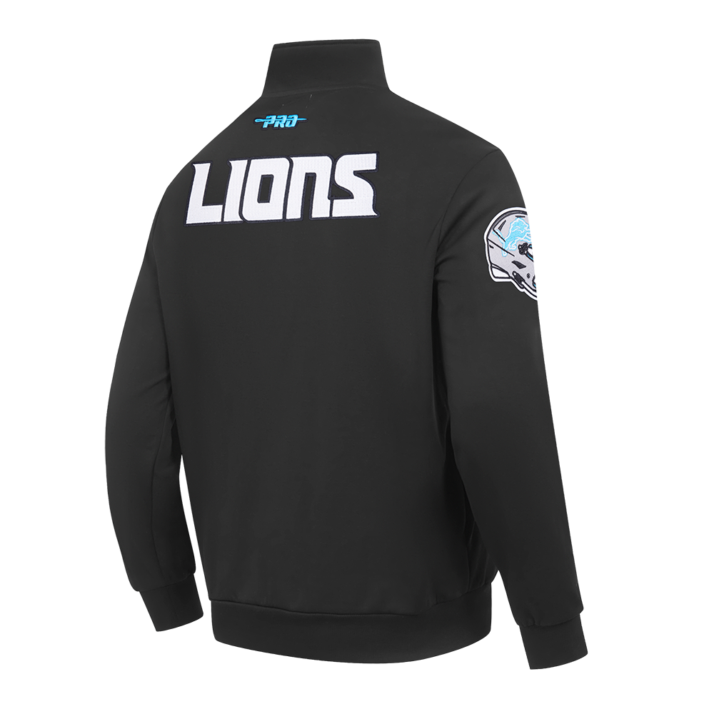 NFL DETROIT LIONS CITY ARCH HAUT EN MOLLETON À GLISSIÈRE AU QUART POUR HOMME (NOIR)