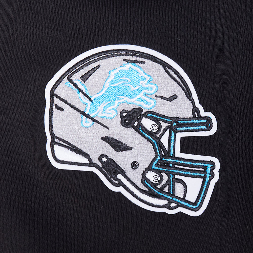 NFL DETROIT LIONS CITY ARCH HAUT EN MOLLETON À GLISSIÈRE AU QUART POUR HOMME (NOIR)