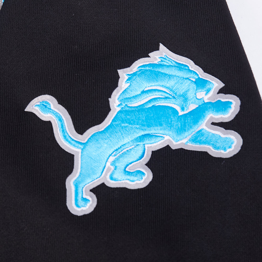 NFL DETROIT LIONS CITY ARCH HAUT EN MOLLETON À GLISSIÈRE AU QUART POUR HOMME (NOIR)