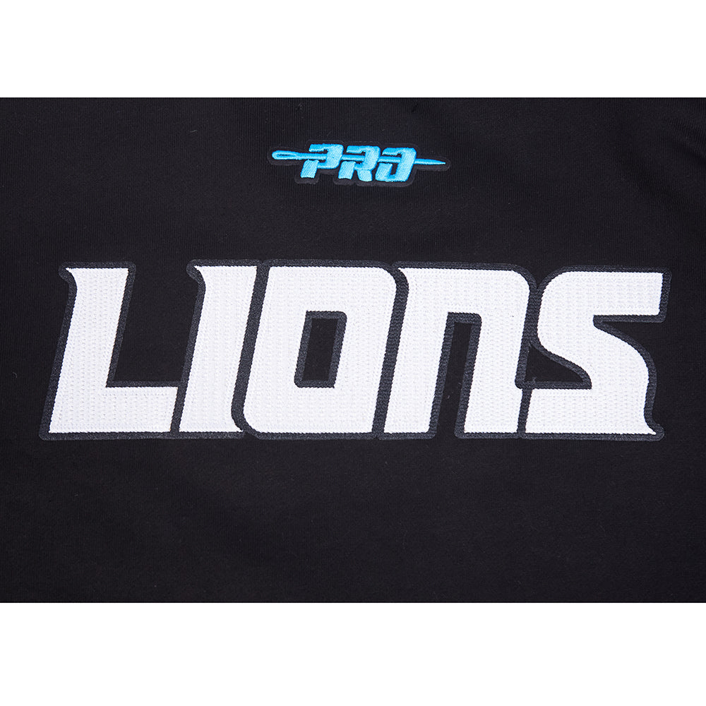 NFL DETROIT LIONS CITY ARCH HAUT EN MOLLETON À GLISSIÈRE AU QUART POUR HOMME (NOIR)