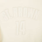 NFL DETROIT LIONS AMON RA ST. BROWN #14 NEUTRAL MEN'S DROP SHOULDER (EGGSHELL)