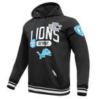NFL DETROIT LIONS LETTERMAN CHANDAIL À CAPUCHON POUR HOMME (NOIR)