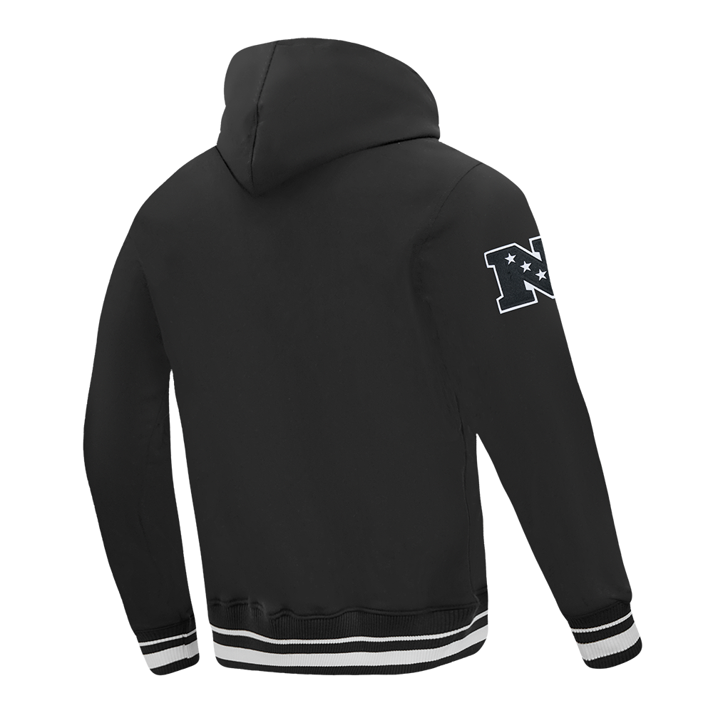 NFL DETROIT LIONS LETTERMAN CHANDAIL À CAPUCHON POUR HOMME (NOIR)