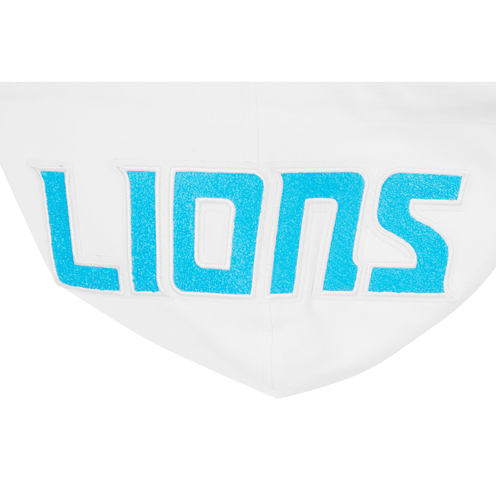 NFL DETROIT LIONS CLASSIC CHENILLE CHANDAIL À CAPUCHON À GLISSIÈRE POUR HOMME (BLANC)
