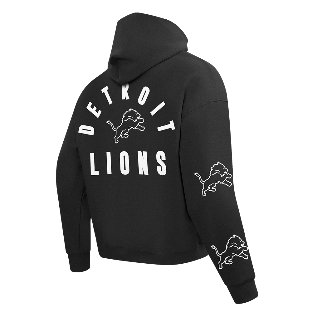 NFL DETROIT LIONS CHANDAIL À CAPUCHON À GLISSIÈRE POUR HOMME (NOIR)