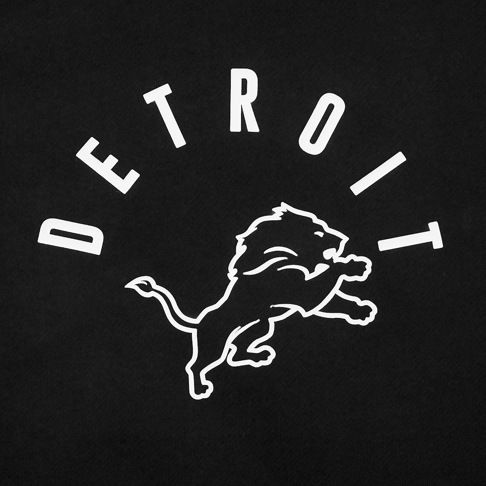 NFL DETROIT LIONS CHANDAIL À CAPUCHON À GLISSIÈRE POUR HOMME (NOIR)