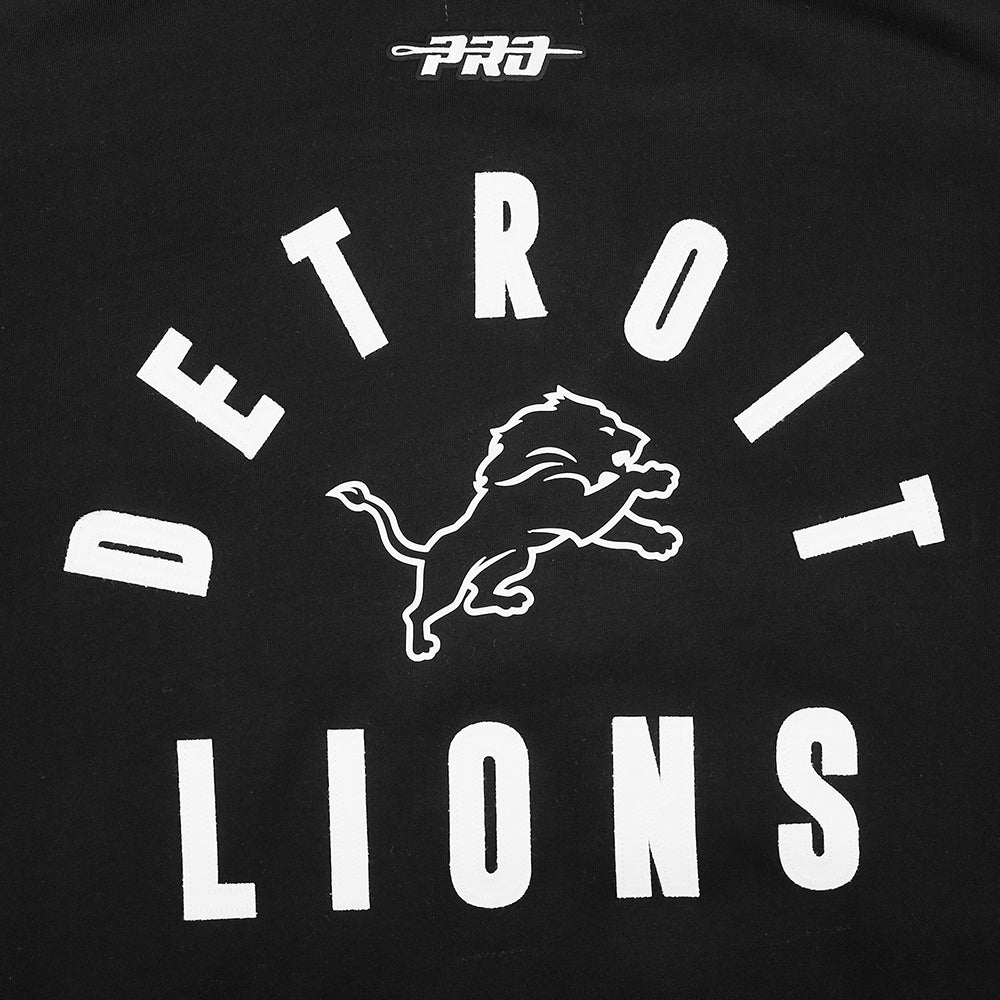 NFL DETROIT LIONS CHANDAIL À CAPUCHON À GLISSIÈRE POUR HOMME (NOIR)