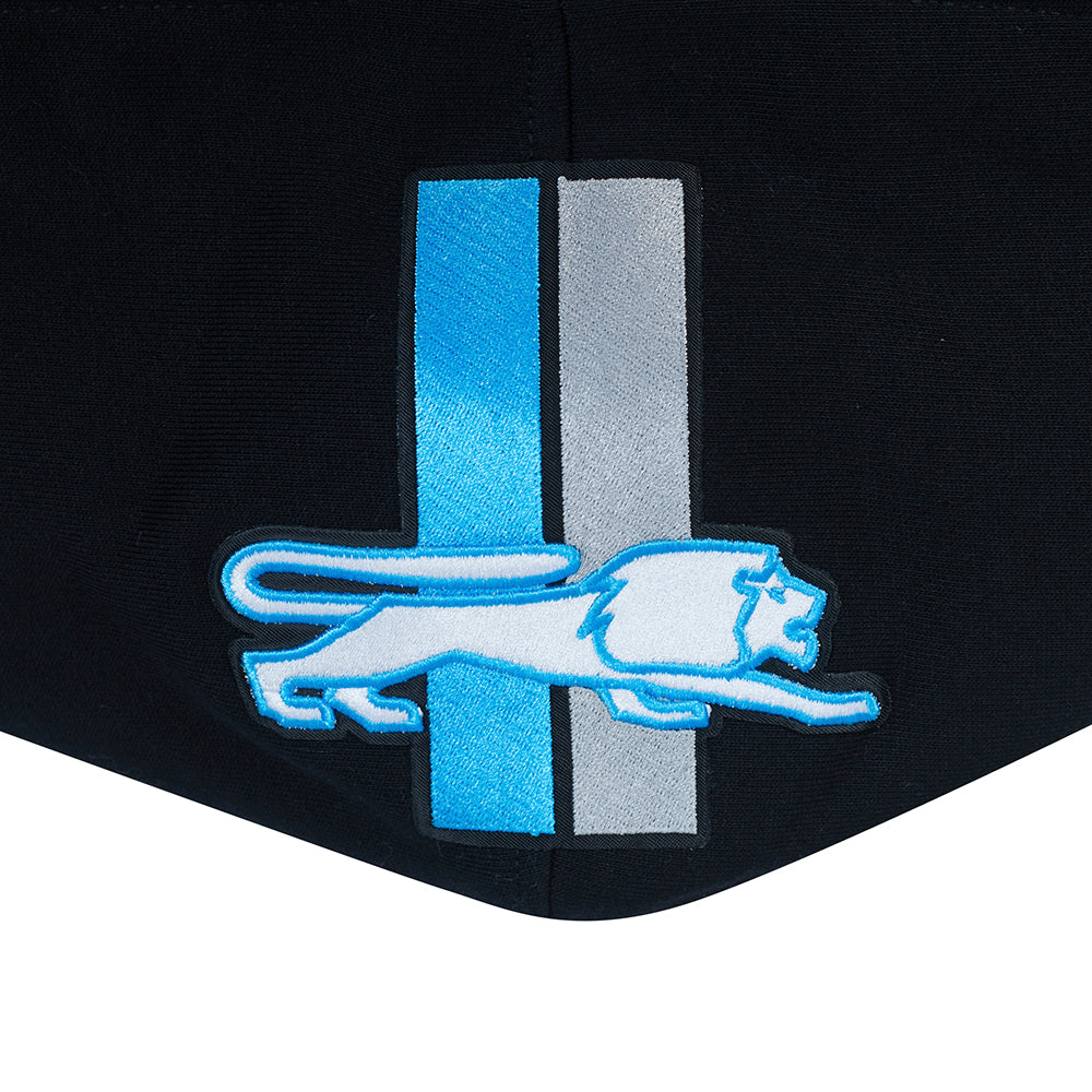 NFL DETROIT LIONS RETRO CLASSICS MEN'S PULLOVER HOODIE (BLACK)