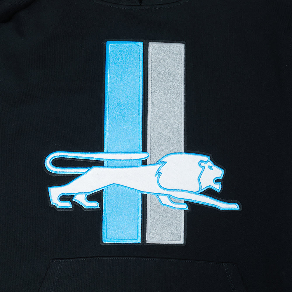 NFL DETROIT LIONS RETRO CLASSICS MEN'S PULLOVER HOODIE (BLACK)