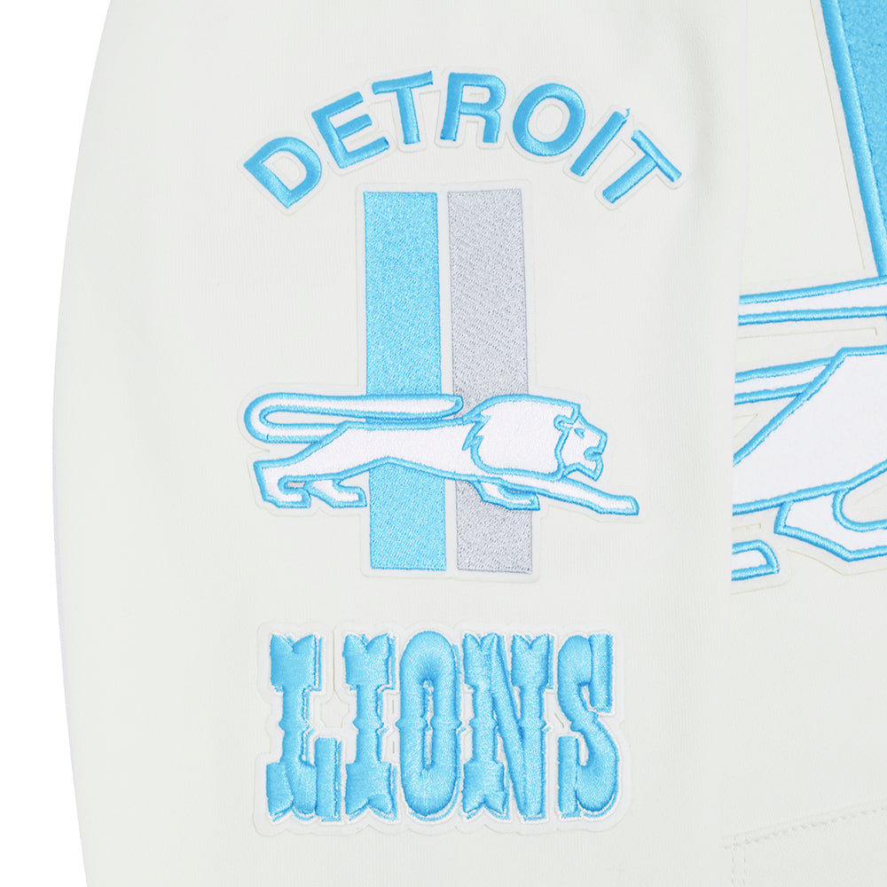 NFL DETROIT LIONS RETRO CLASSICS CHANDAIL À CAPUCHON POUR HOMME (COQUILLE D'ŒUF/NOIR)