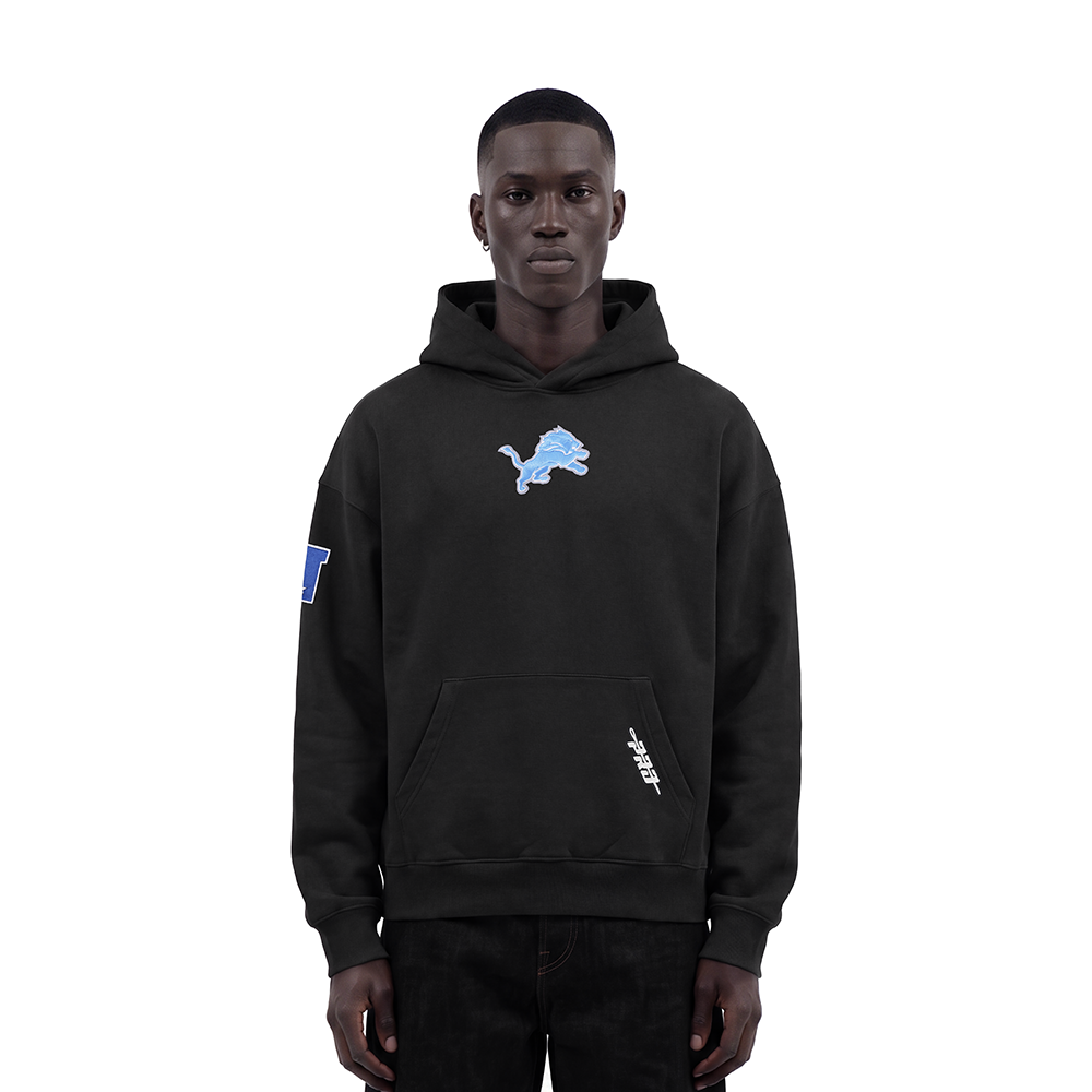 NFL DETROIT LIONS PLAYBACK CHANDAIL À CAPUCHON POUR HOMME (NOIR)