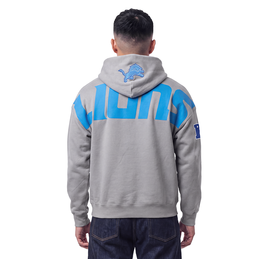 NFL DETROIT LIONS PLAYBACK CHANDAIL À CAPUCHON POUR HOMME (BÉTON)