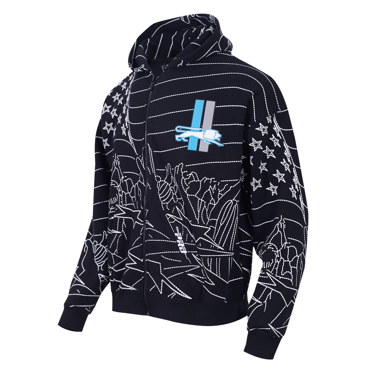 NFL DETROIT LIONS PRO PREMIUM MEN'S SWEATSHIRT (BLACK)