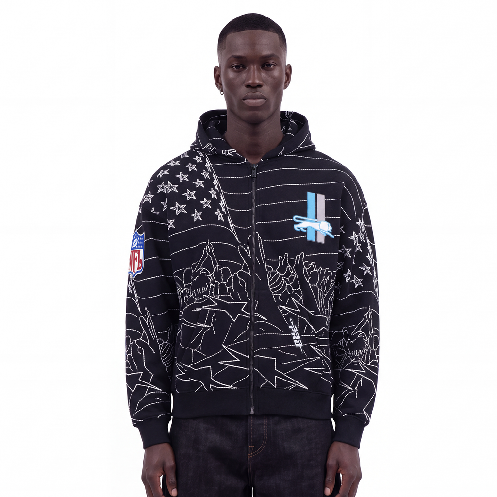 NFL DETROIT LIONS PRO PREMIUM MEN'S SWEATSHIRT (BLACK)