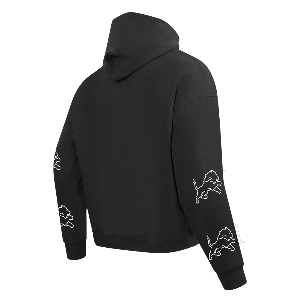 NFL DETROIT LIONS CHANDAIL À CAPUCHON À GLISSIÈRE POUR HOMME (NOIR)