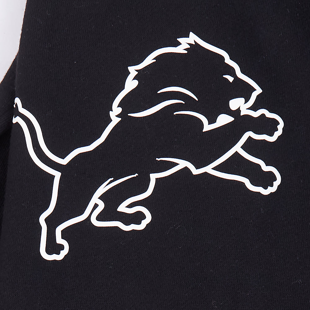 NFL DETROIT LIONS CHANDAIL À CAPUCHON À GLISSIÈRE POUR HOMME (NOIR)