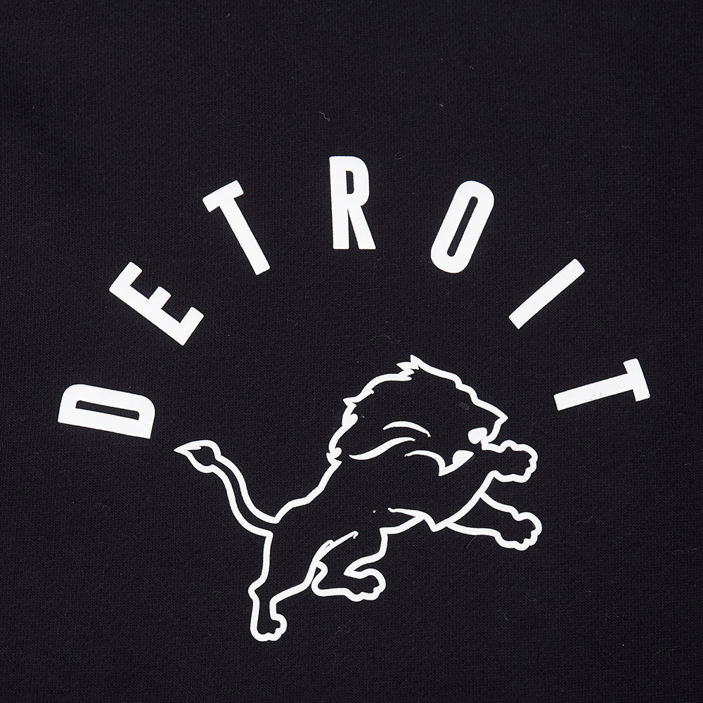 NFL DETROIT LIONS CHANDAIL À CAPUCHON À GLISSIÈRE POUR HOMME (NOIR)