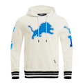 NFL DETROIT LIONS RETRO CLASSIC MEN'S PULLOVER HOODIE (EGGSHELL/ BLACK)