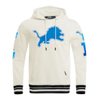 NFL DETROIT LIONS RETRO CLASSIC MEN'S PULLOVER HOODIE (EGGSHELL/ BLACK)