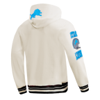 NFL DETROIT LIONS RETRO CLASSIC MEN'S PULLOVER HOODIE (EGGSHELL/ BLACK)