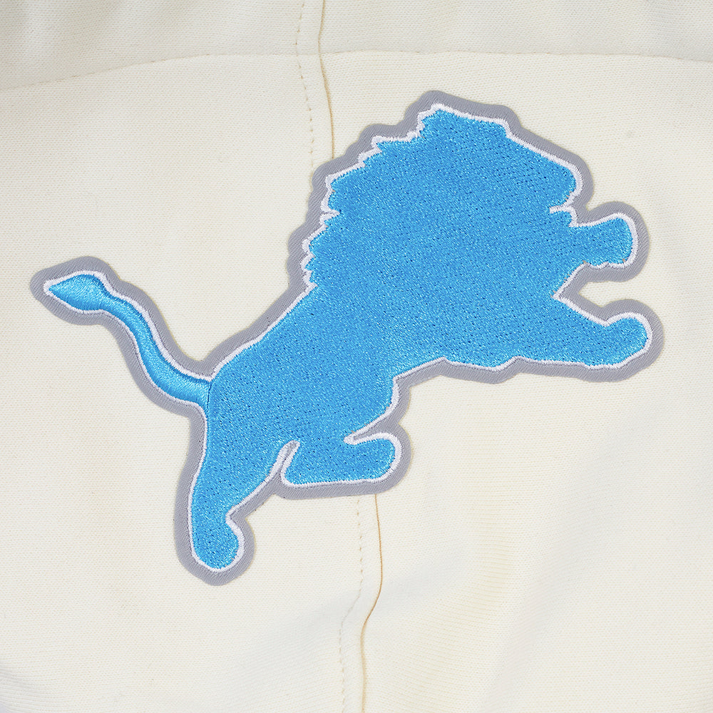 NFL DETROIT LIONS RETRO CLASSIC MEN'S PULLOVER HOODIE (EGGSHELL/ BLACK)