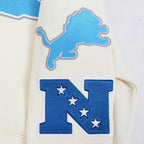 NFL DETROIT LIONS RETRO CLASSIC MEN'S PULLOVER HOODIE (EGGSHELL/ BLACK)