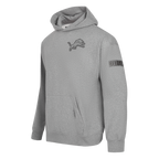 NFL DETROIT LIONS NEUTRAL MEN'S DROP SHOULDER PULLOVER HOODIE (DARK HEATHER GRAY)