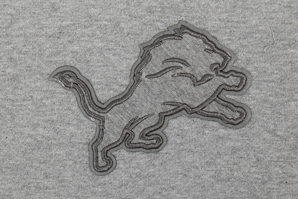 NFL DETROIT LIONS NEUTRAL MEN'S DROP SHOULDER PULLOVER HOODIE (DARK HEATHER GRAY)