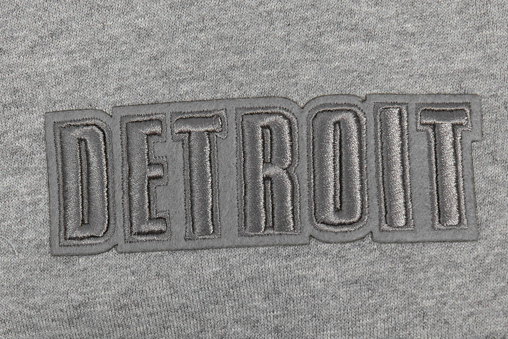 NFL DETROIT LIONS NEUTRAL MEN'S DROP SHOULDER PULLOVER HOODIE (DARK HEATHER GRAY)