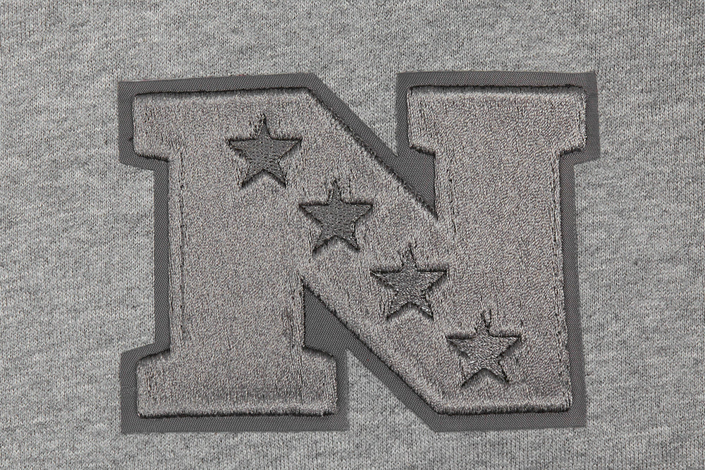 NFL DETROIT LIONS NEUTRAL MEN'S DROP SHOULDER PULLOVER HOODIE (DARK HEATHER GRAY)