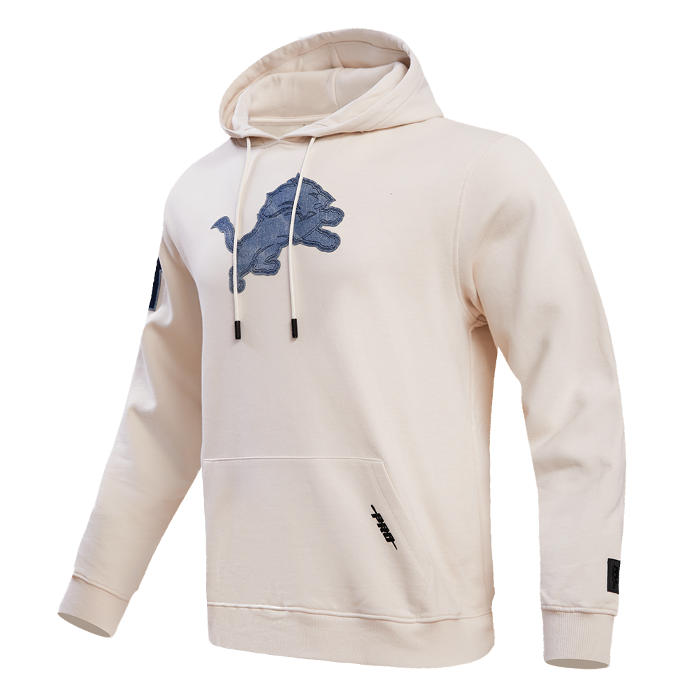 NFL DETROIT LIONS VARSITY BLUES MEN'S PULLOVER HOODIE (LINEN)