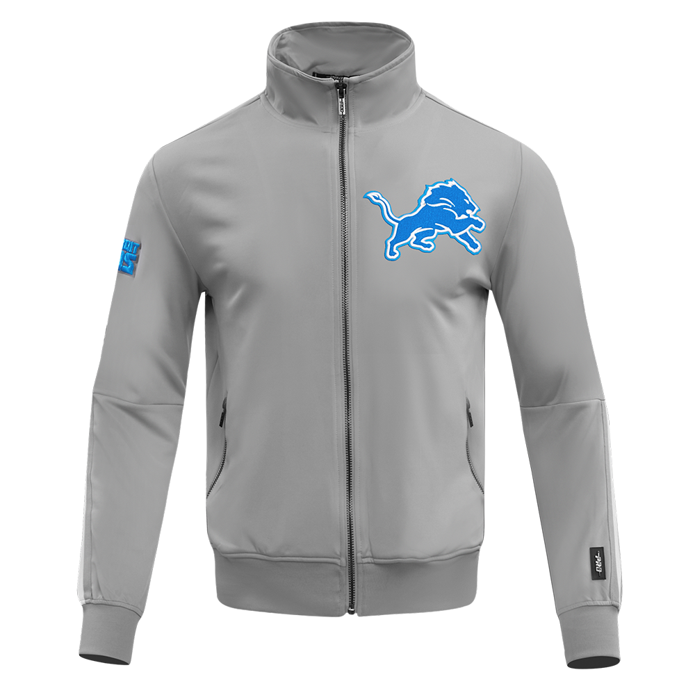 NFL DETROIT LIONS CLASSIC VESTE D'ENTRAÎNEMENT EN MAILLE DOUBLE POUR HOMME (GRIS)