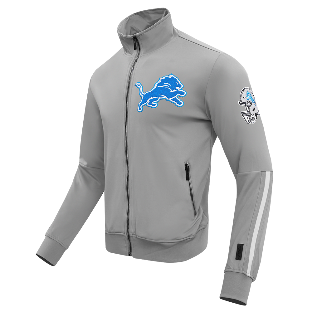 NFL DETROIT LIONS CLASSIC VESTE D'ENTRAÎNEMENT EN MAILLE DOUBLE POUR HOMME (GRIS)