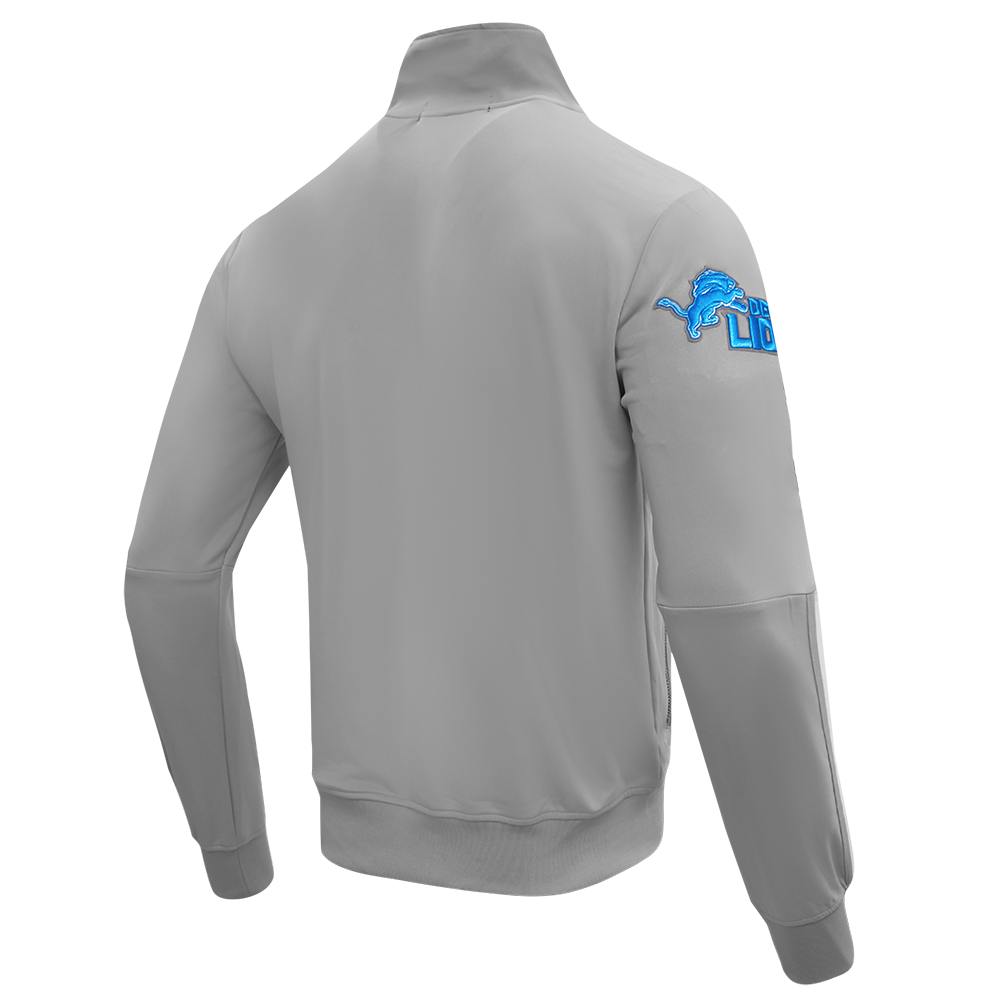 NFL DETROIT LIONS CLASSIC VESTE D'ENTRAÎNEMENT EN MAILLE DOUBLE POUR HOMME (GRIS)